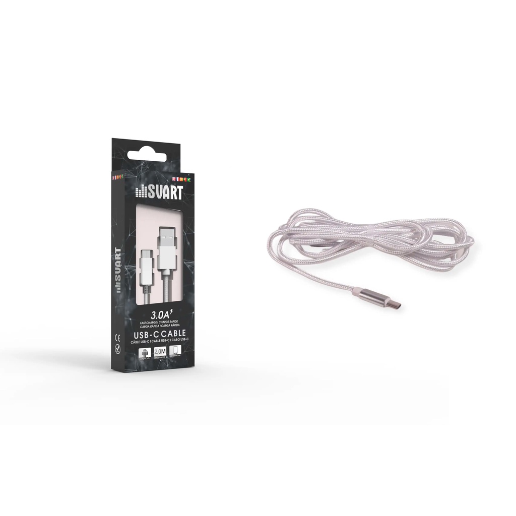 Cabo Carregador Svart 1 Metros Usb-c Tipo C Serve Para Vários Modelos de Celulares - Mobile & Gadgets