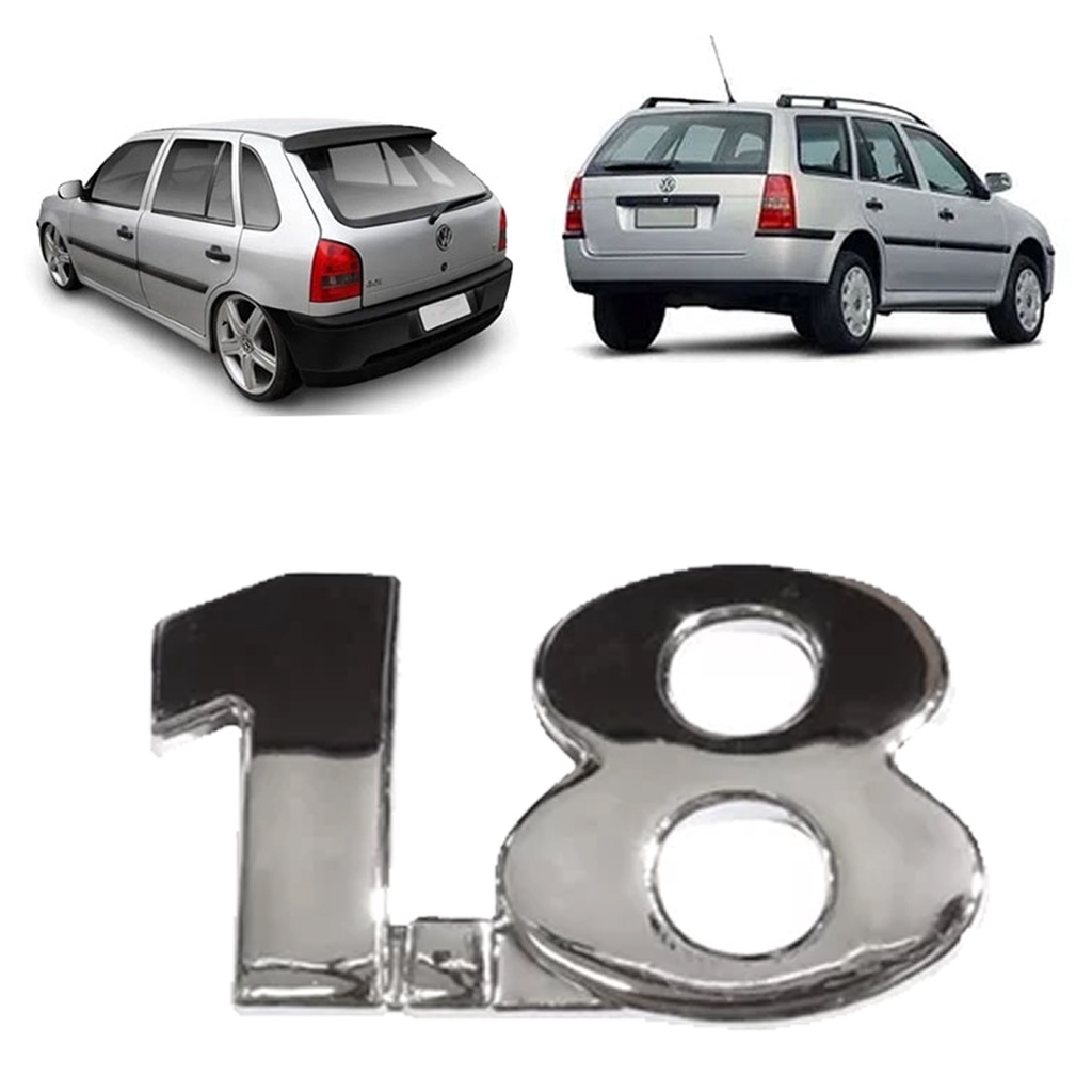 Emblema Letreiro 1.8 Gol Parati G3 1999 2000 2001 2002 2003 2004 2005 Cromado
