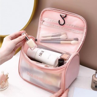 Necessário Organizador Viagem Bolsa Impermeável De Maquiagem Transparente Portátil Flip J…