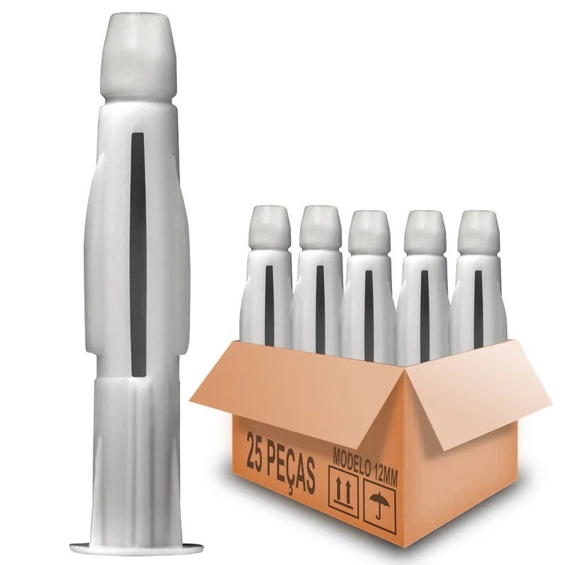 25pcs Bucha Mu Sfor 12mm P/ Drywall Bloco Tijolo Oco em Oferta na Shopee