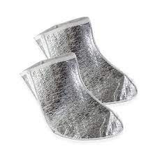 Bota Metalizada com Isolamento Prata Para manicure 01 PAR