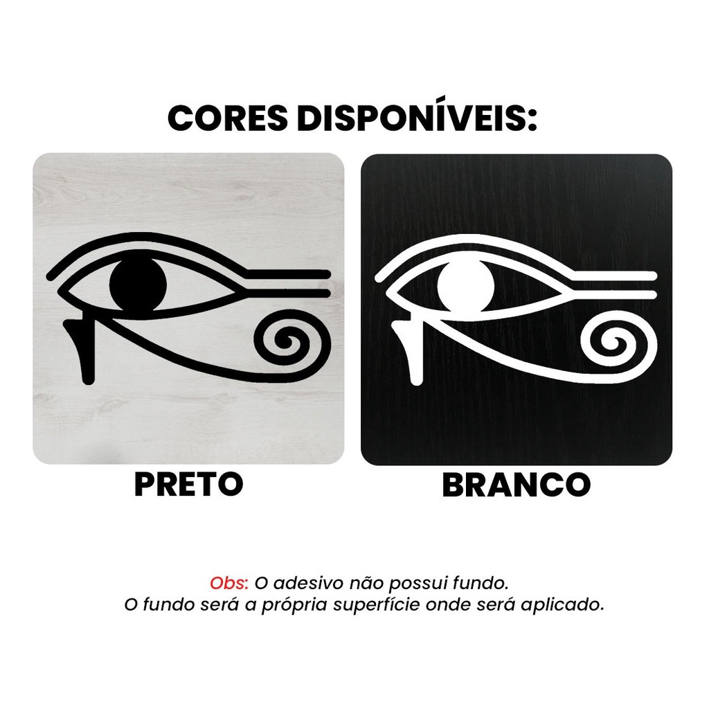 Adesivo Kit 3un - 10x5cm - Olho De Hórus Eye Of Horus Egito