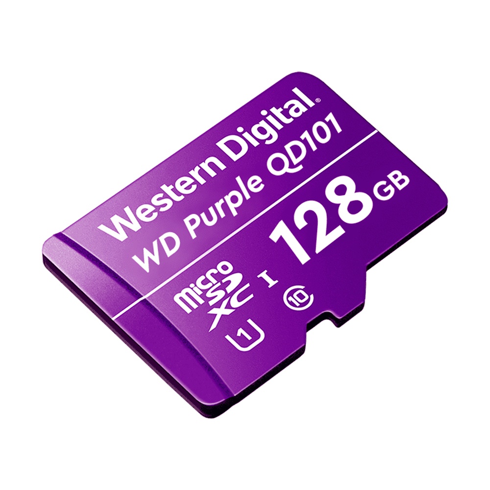 Detalhes do Cartão de Memória Intelbras Micro SD 128GB 64TBW Western Digital Purple