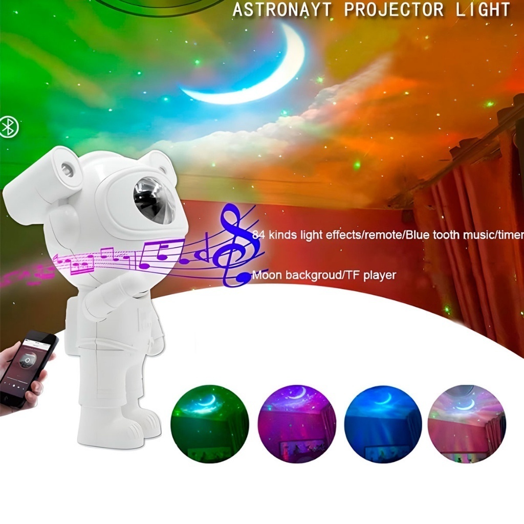 Luminária Astronauta Projetor de Galaxias MingStore