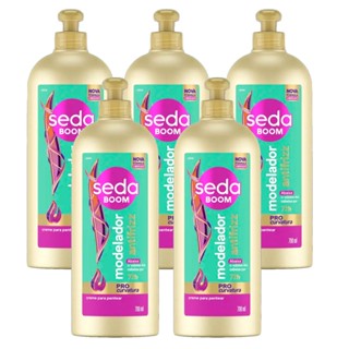Kit 5 Cremes Para Pentear Seda Boom Pro Curvatura Antifrizz 700ml