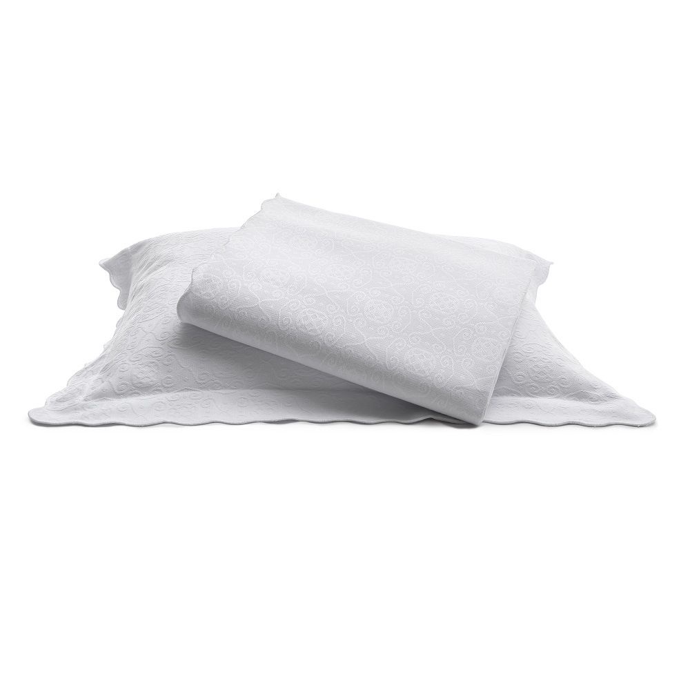 Kit Colcha Piquet Casal Tognato Capela 03 Peças 100% Algodão Branca