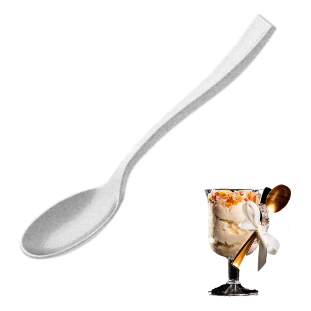 200 Mini Colher Americana Descartavel P/ovo Colher Bolo Pote em Oferta na Shopee