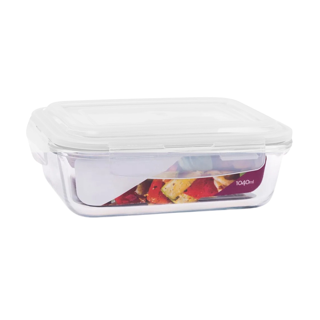 Pote De 1040 Ml Com Trava Marmita De Vidro Vai Ao Forno/Freezer em Oferta na Shopee