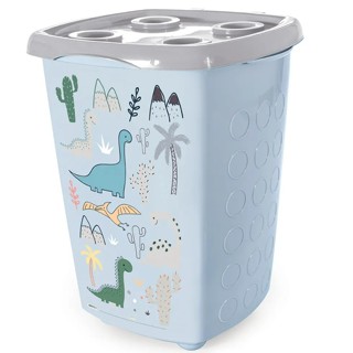 Cesto Infantil Vazado Decorado Mundo Dinossauro - 38L