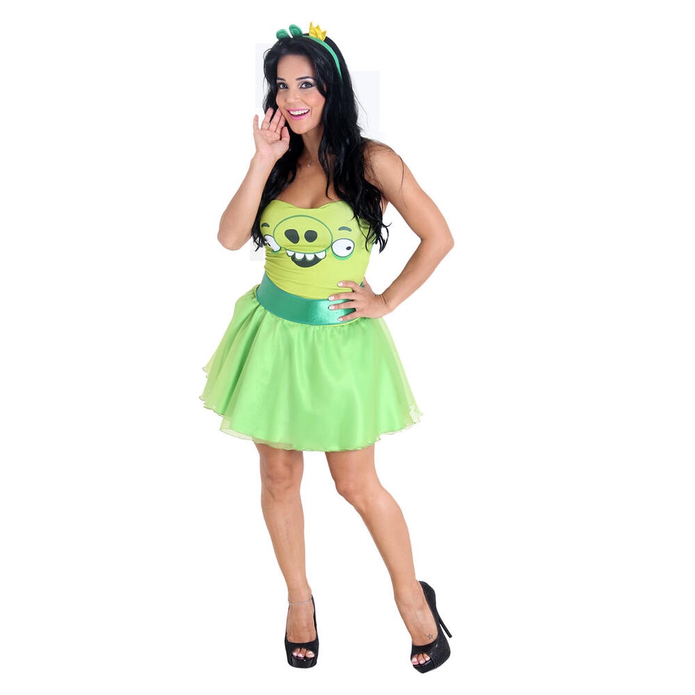 Fantasia Angry Birds Porco Verde Aduto Heat Girls Original
 em Oferta na Shopee
