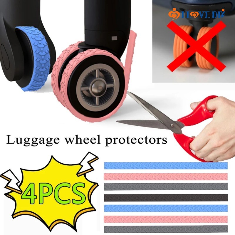 Capa De Proteção Da Roda Mala De Silicone De Corte Reduzir O Ruído Sapatos De Viagem De Bagagem Bricolagem Acessórios em Oferta na Shopee