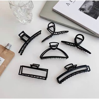 Prendedor De Cabelo G Metal Presilha Piranha 11cm preta