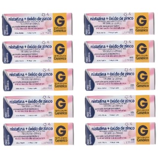 Kit 10x Nistatina + Óxido de Zinco Pomada 60g Cada