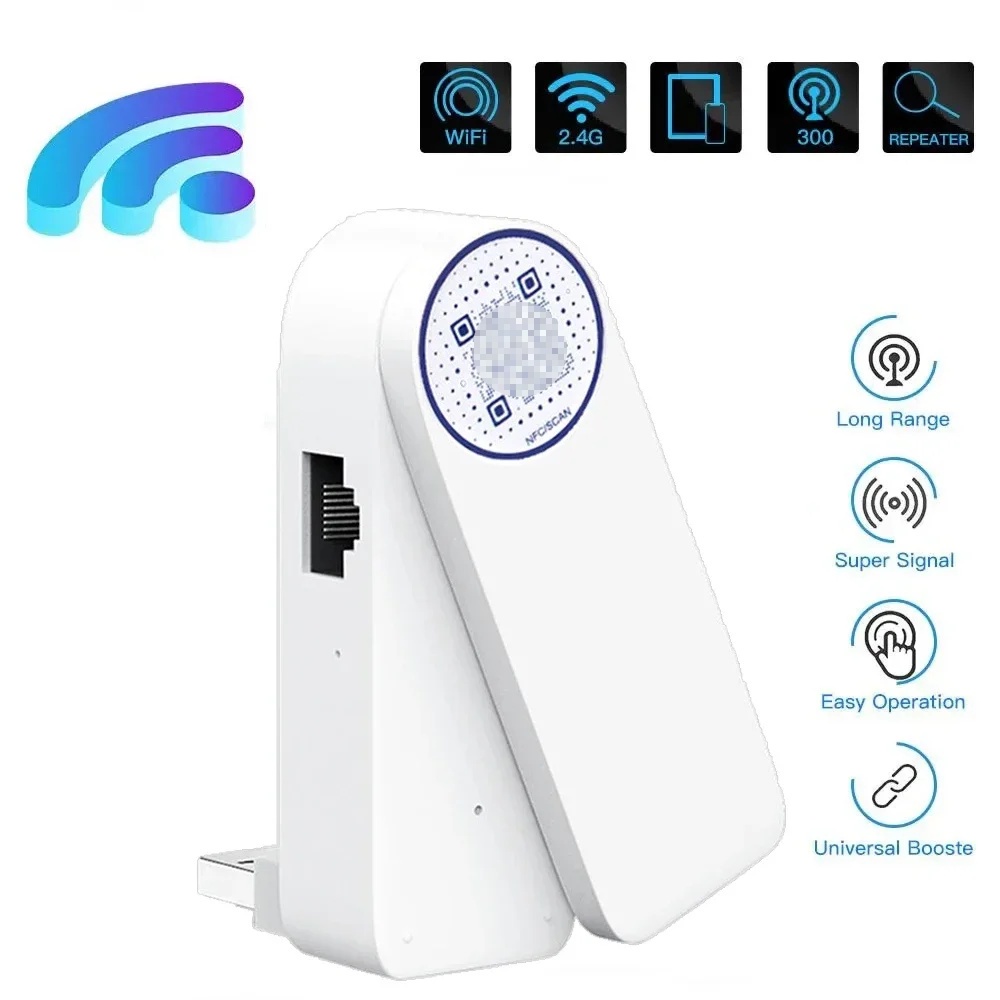 Repetidor WiFi USB Sem Fio 300Mbps Extender Booster Router 802.11N Amplificador De Sinal De Longo Alcance Extensão