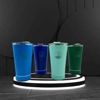 Copo Termico com caixa de som removivel  e Led Bluetooth recarregavel inox com tampa  colorida abridor 420ml