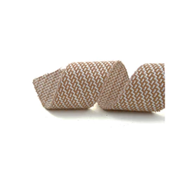 Fita Decorativa Aramada - Branco, Marrom - 6,3cm x 9,14m - 1 unidade - Cromus - Rizzo