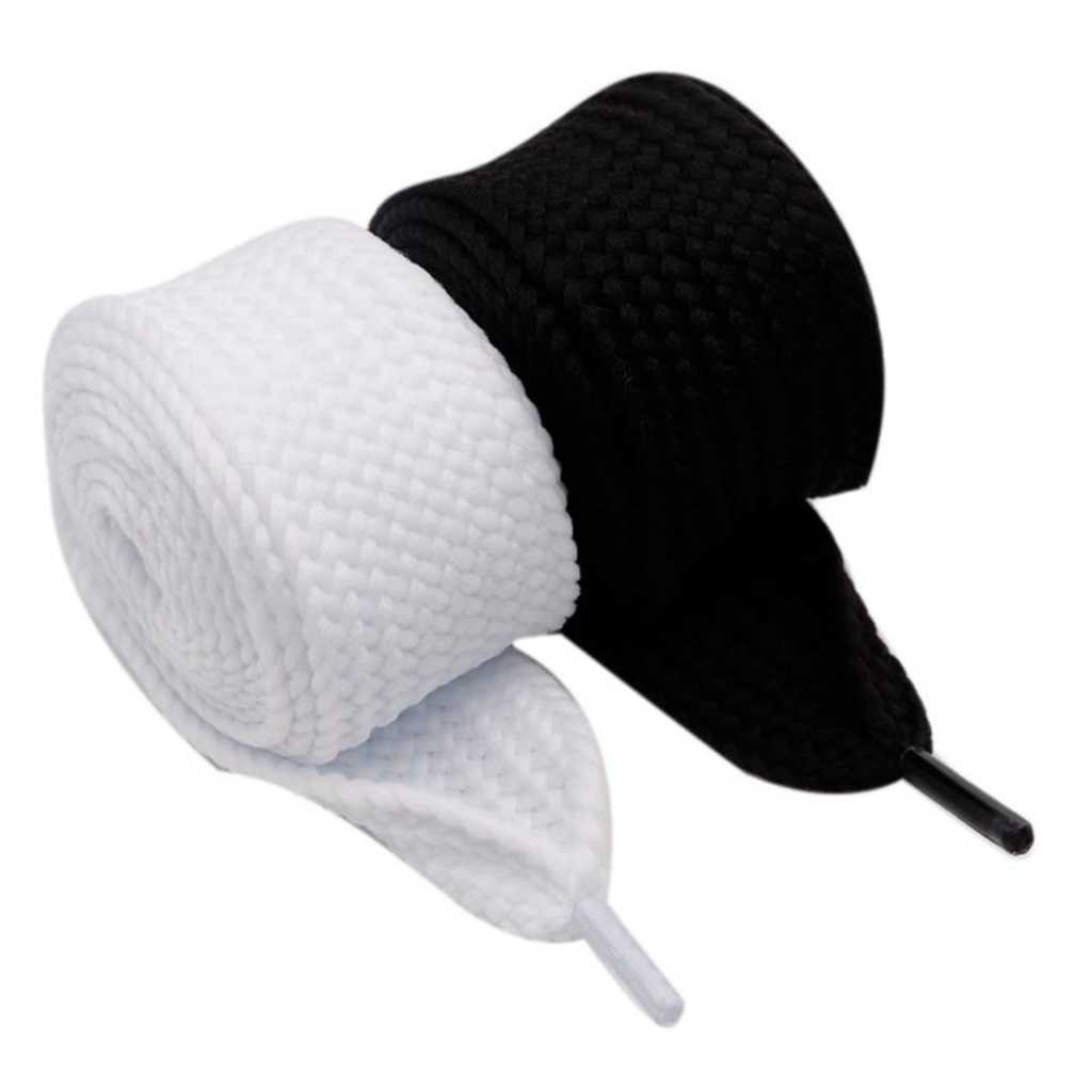 2 pares de Cadarço Largo Bboy Grosso de Tênis Skate Skatista Envio Imediato Promoção Lançamento Preto Branco Roxo