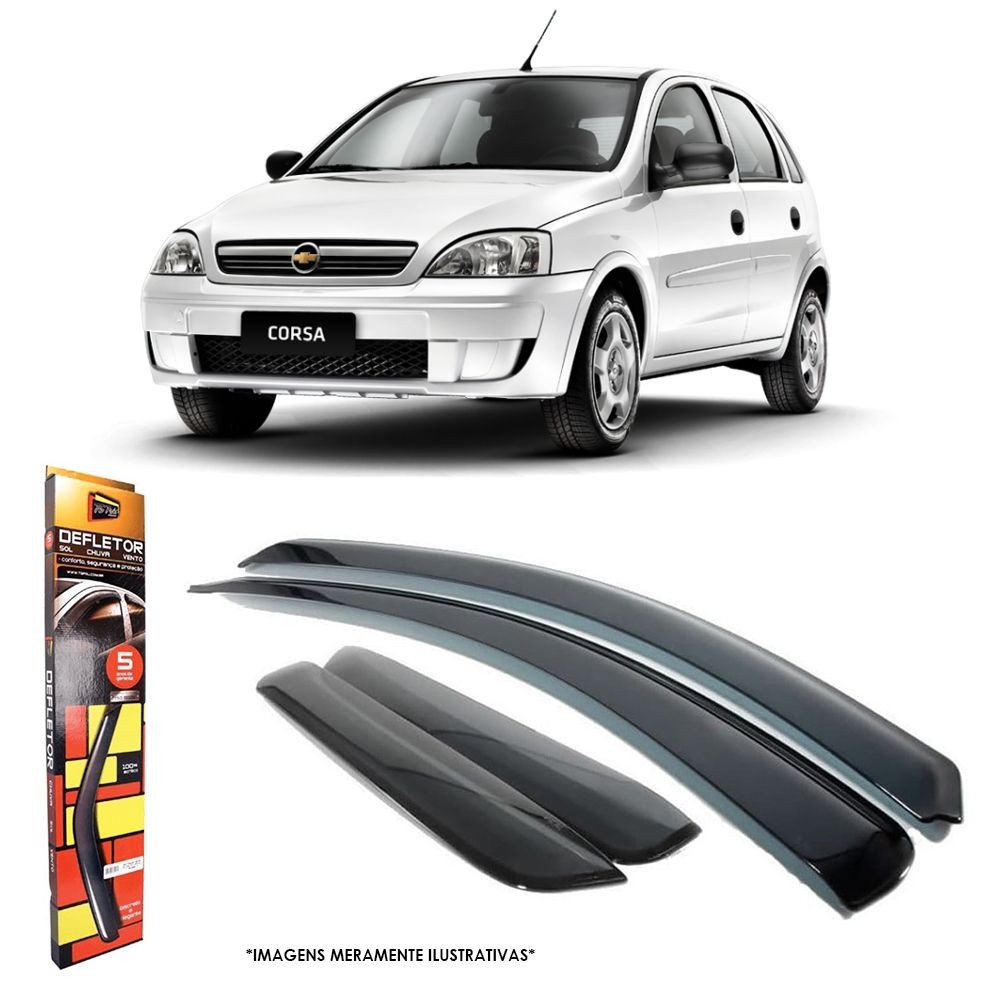 Calha de Chuva para Corsa Hatch/Wagon/Sedan e Classic 1994 a 2016 4 Portas TG Poli 23004