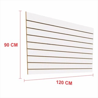 Painel canaletado 90x120 Branco kit placa mdf loja canaletado canelado  - Sem ganchos em Oferta na Shopee