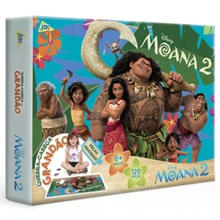 QUEBRA CABEÇA GRANDÃO MOANA 2 DISNEY 120 PEÇAS GRANDES TOYSTER DESENHO INFANTIL FILMES DESENHOS KIDS