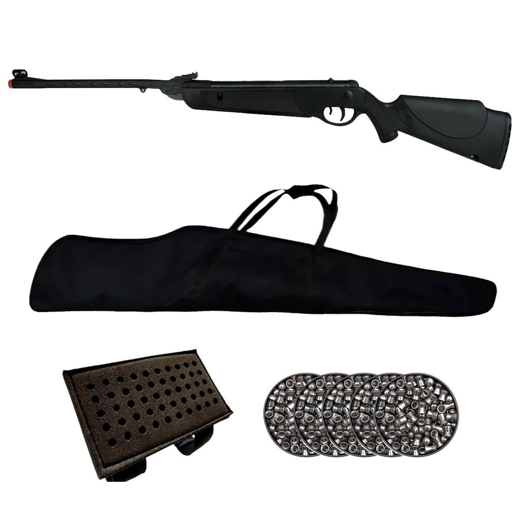 Carabina de Pressão Dione Sport 5.5mm Nitro Piston 55kg - Rossi + Capa + Porta Chumbo + 5 Chumbos em Oferta na Shopee