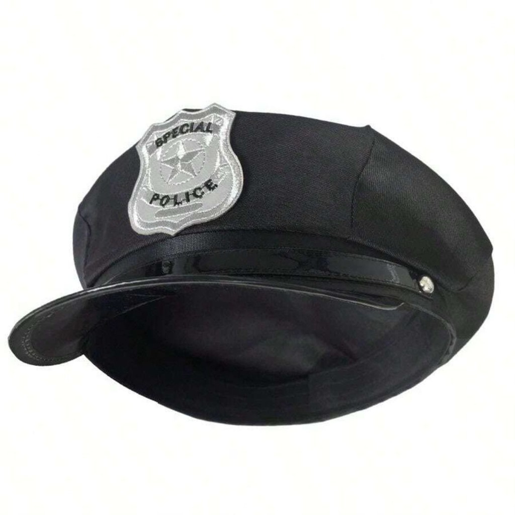 Chapéu Fantasia Policial Bloquinho Carnaval Xerife Adulto Capitão Festa Boné Quepe Magico Police FBI — imagem 2 de 2