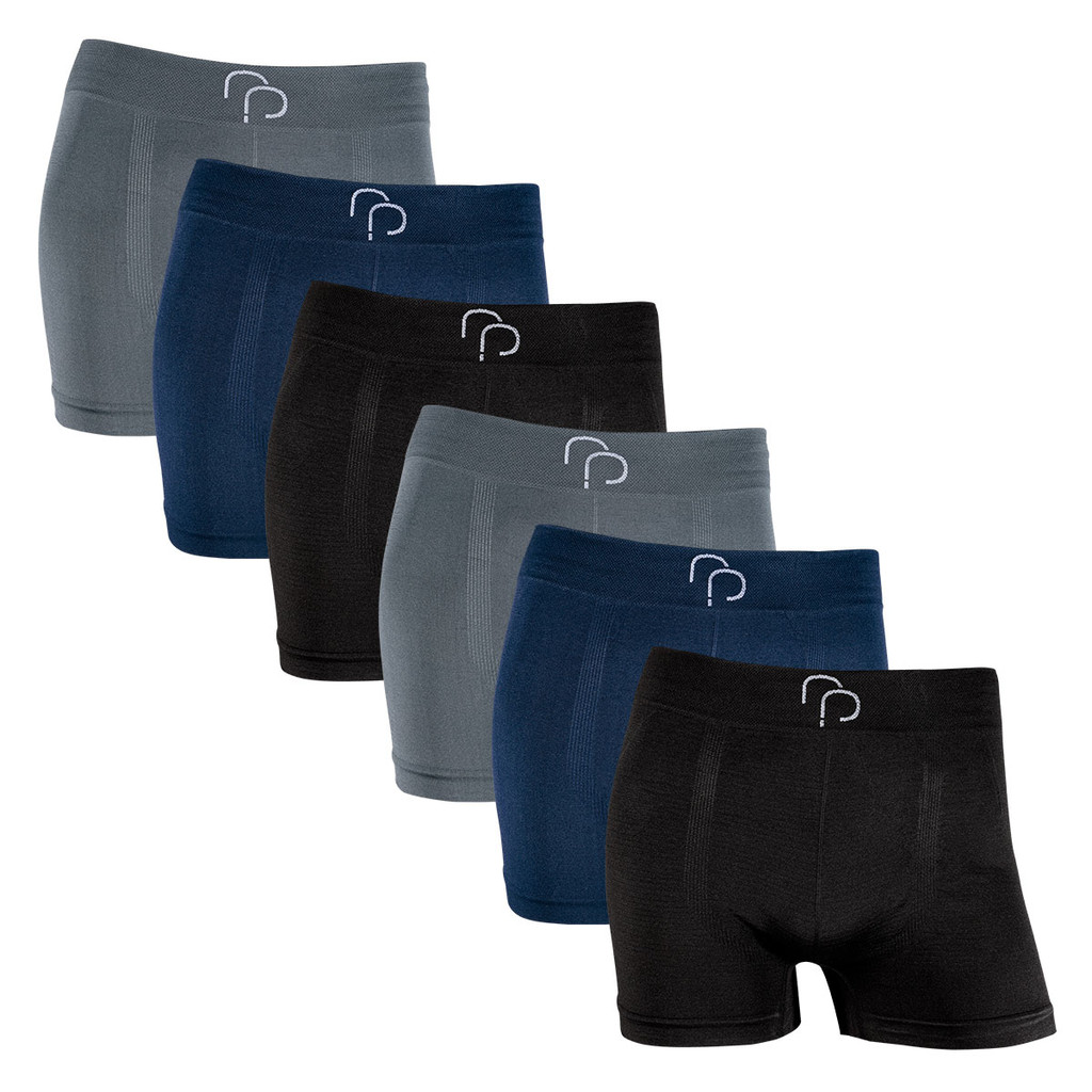 Kit 6 Cuecas Boxer Sem Costura Basic RP em Oferta na Shopee