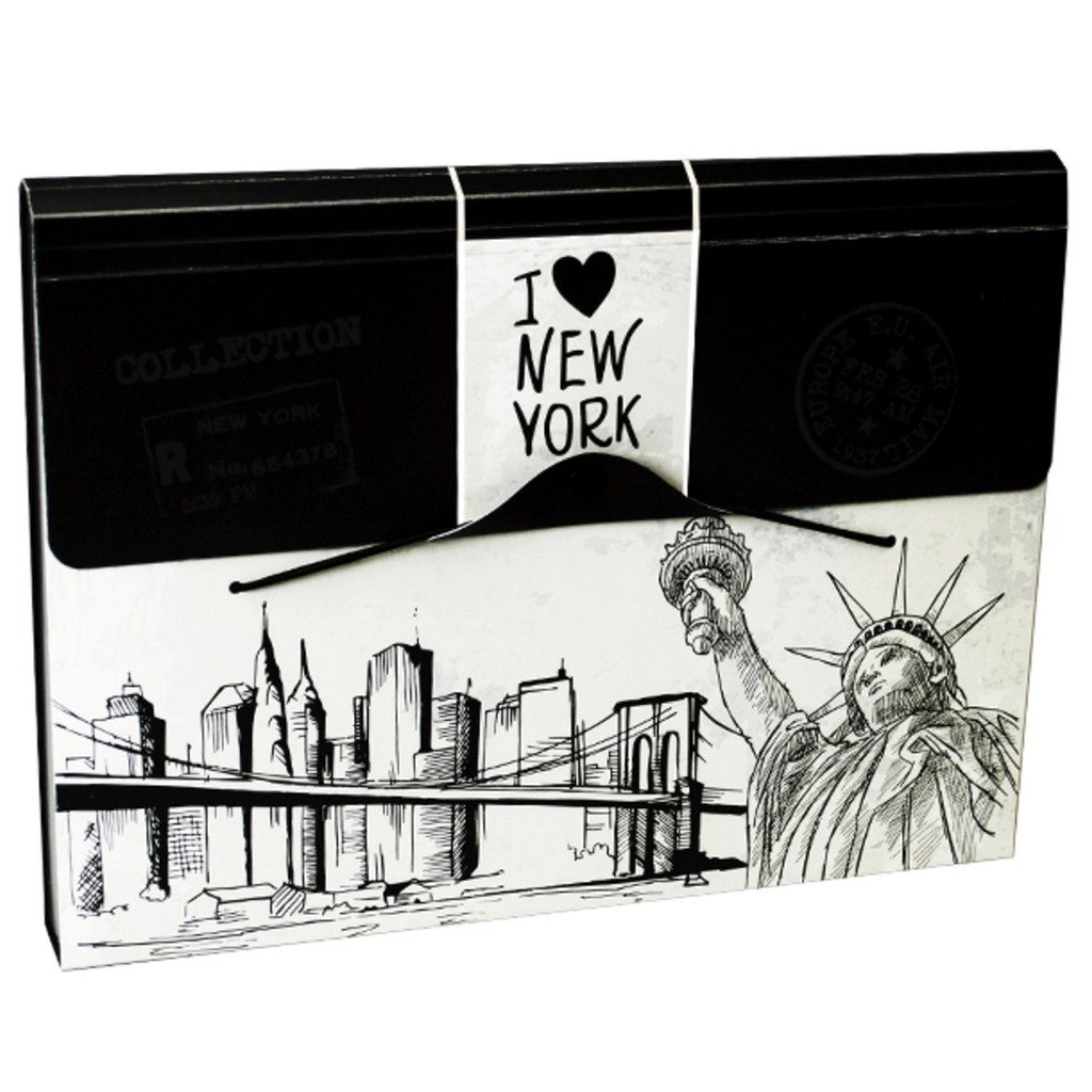 Pasta Sanfonada A4 C/12 Divisórias NY DELLO