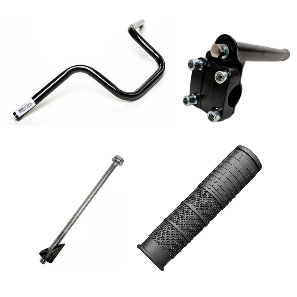 Guidão Bicicleta Tipo CG Titan Kit Com Mesa Suporte 21.1mm + Parafuso Expander + Manopla