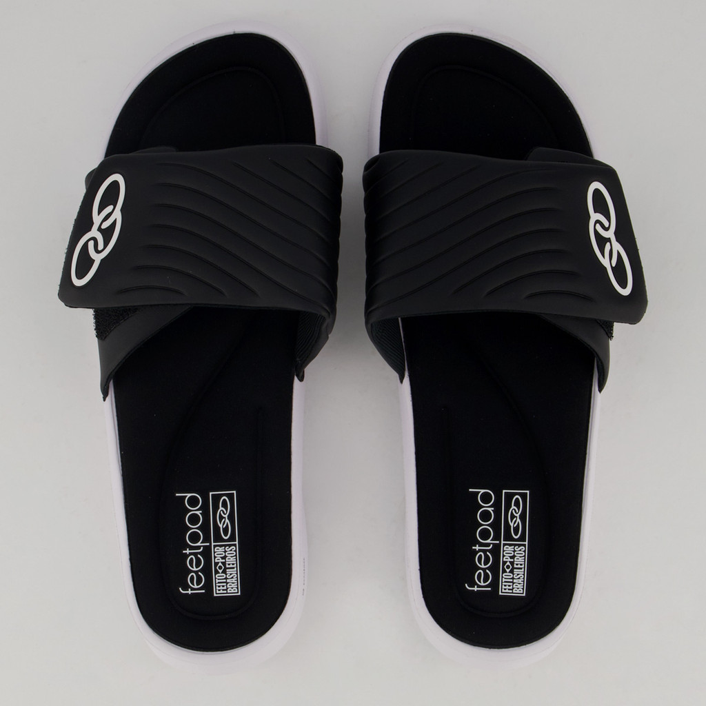 Chinelo Olympikus Melbourne 2 Preto e Branco em Oferta na Shopee
