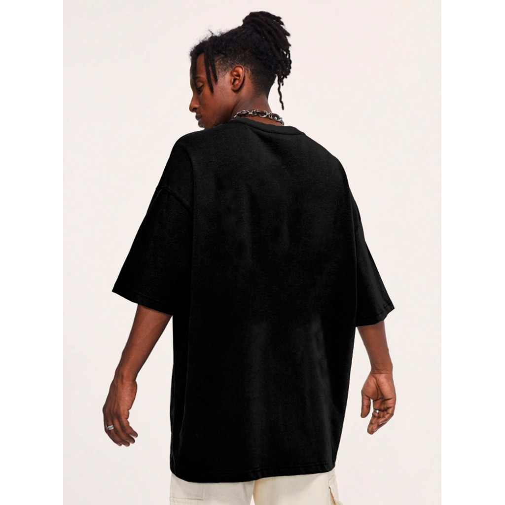 T Shirt Plus Size Preta Clássica Camisa Despojada Camiseta Confortável Blusa Oversized Esportiva