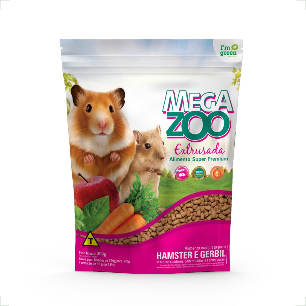 Ração Megazoo Extrusada Hamster e Gerbil - 300g em Oferta na Shopee