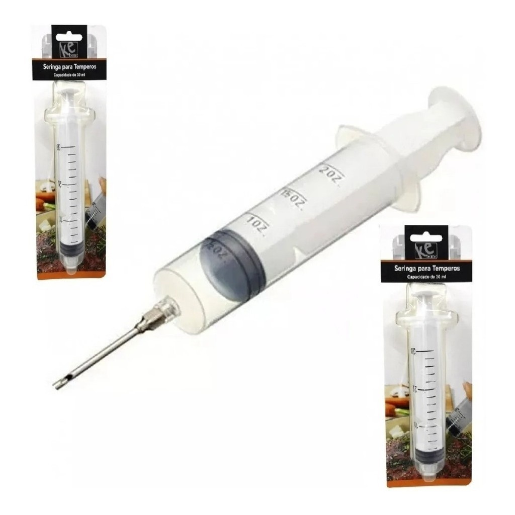 Seringa Injetor De Temperos 60ml Para Churrasco Carnes Bolos - kehome