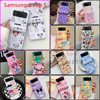 Funny Candy Color Cartoon Impresso Caixa De Telefone Samsung Galaxy Z Flip 5 3 Em 1 Proteção Total Da Dobradiça Dura Para PC Capa Traseira À Prova De Choque