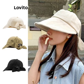 Lovito Casual Simples Chapéu Feminino Básico Multiuso L63AD265 (Marrom/Off White/Preto)