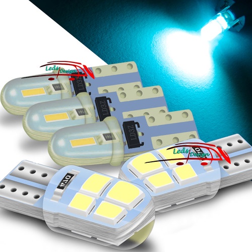 Kit 5 Lâmpada Led Ice Blue Comando Ar Ventilação Corsa Wind
