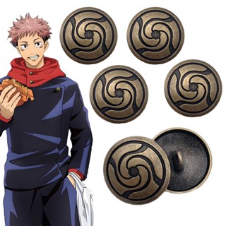Anime Jujutsu Kaisen Botão Satoru Gojo Itadori Yuji Fushiguro Megumi Botões Vintage Cosplay Acessório