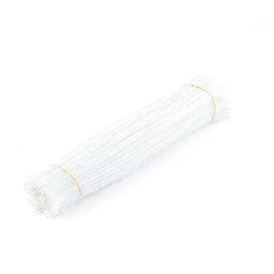 Haste de Chenille Branco Glitter 30cm - 100 unidades - Artlille - Rizzo