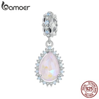 Bamoer 925 Sterling Sliver Charme Mocha Teardrop Pendant Acessórios Para Pulseira