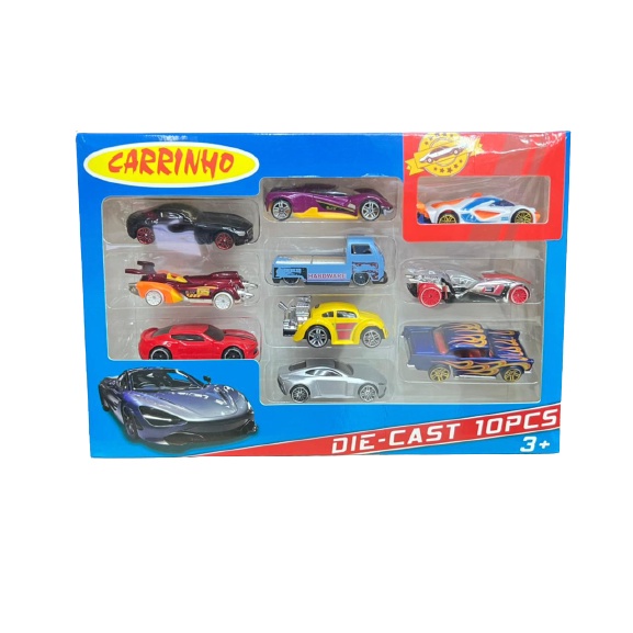 Carrinho De Ferro Estilo Hot Wheels Miniaturas Colecionáveis Hot Cars-Kit