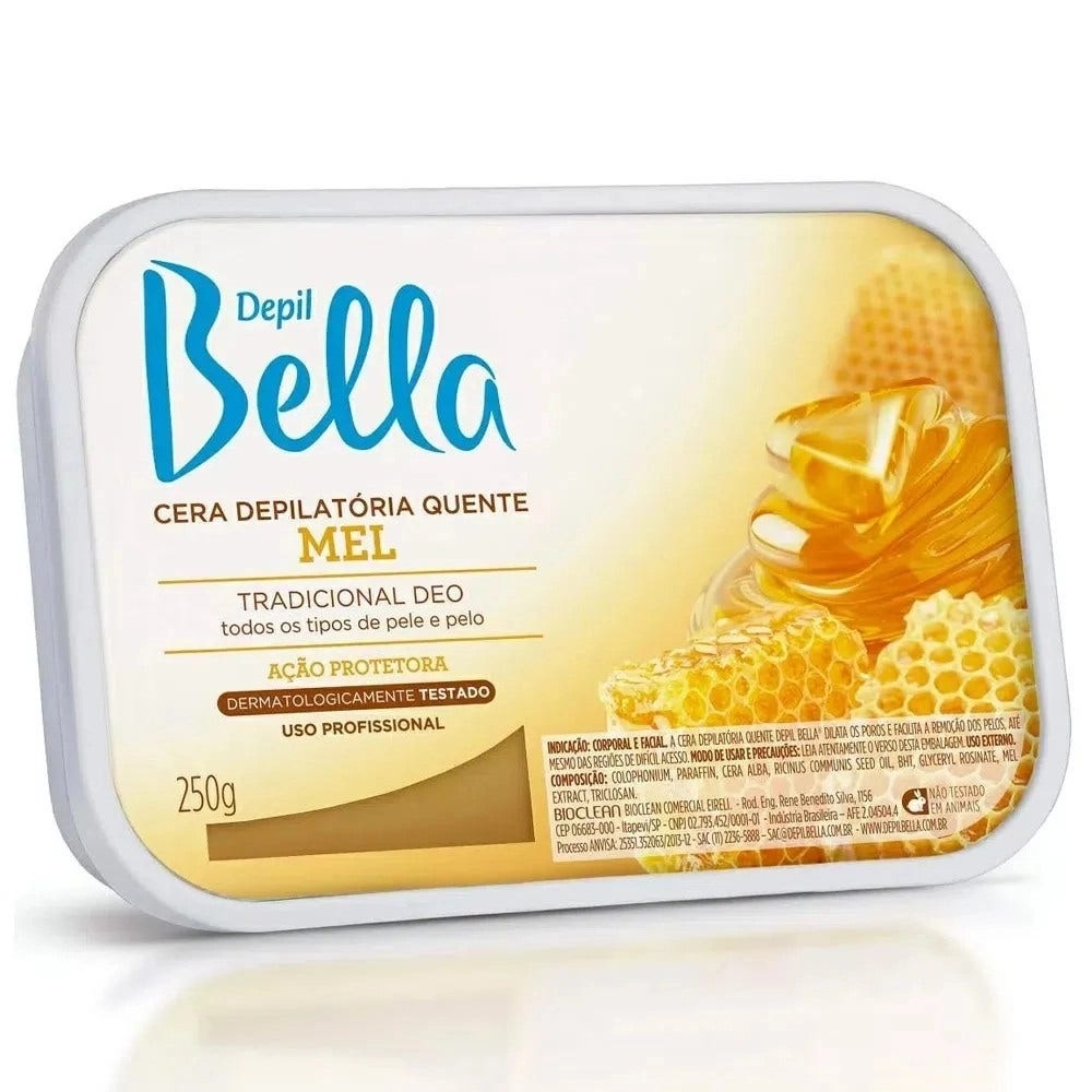 Cera Depilatória Depil Bella Mel 250g em Oferta na Shopee