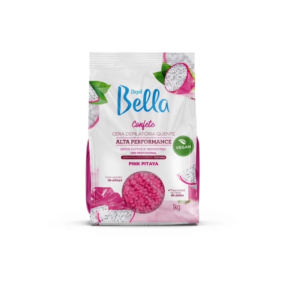 Cera Depilatória Quente Confete Pink Pitaya Depil Bella 1kg em Oferta na Shopee