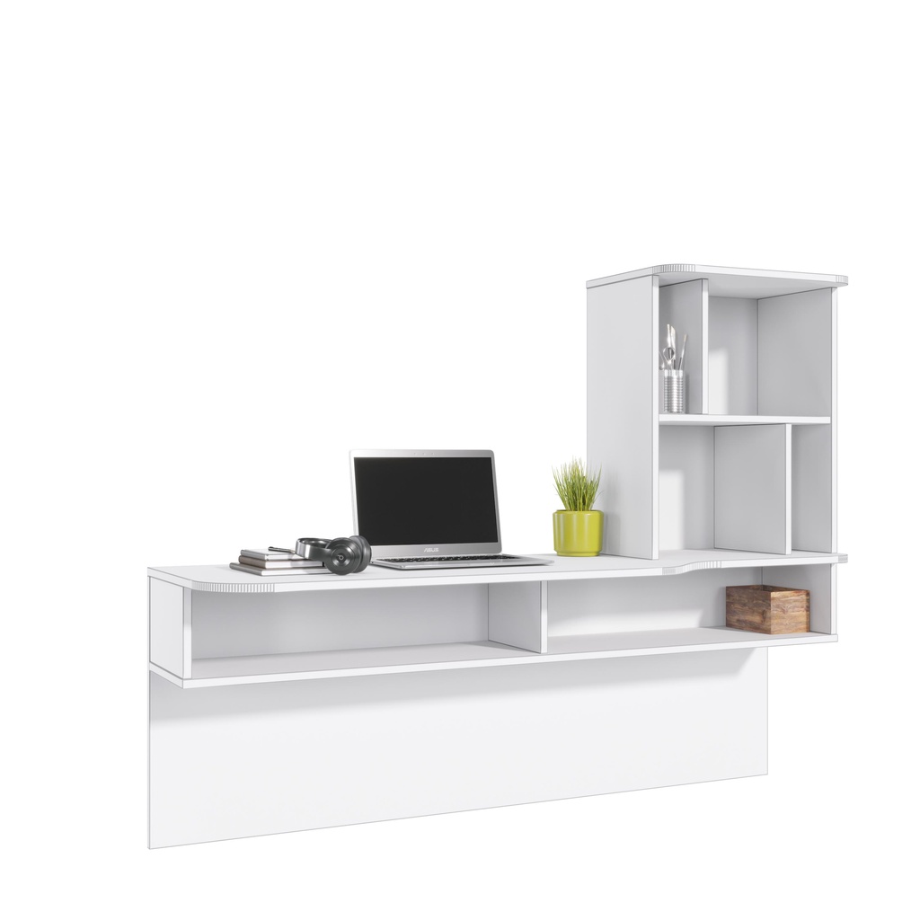 Escrivaninha Bancada de Estudo Lilac Moov Branco Fosco