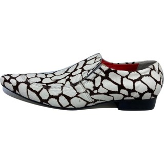 Sapato Masculino Italiano em Couro Social Executivo Branco Soul Bico Fino 504 Branco Branco