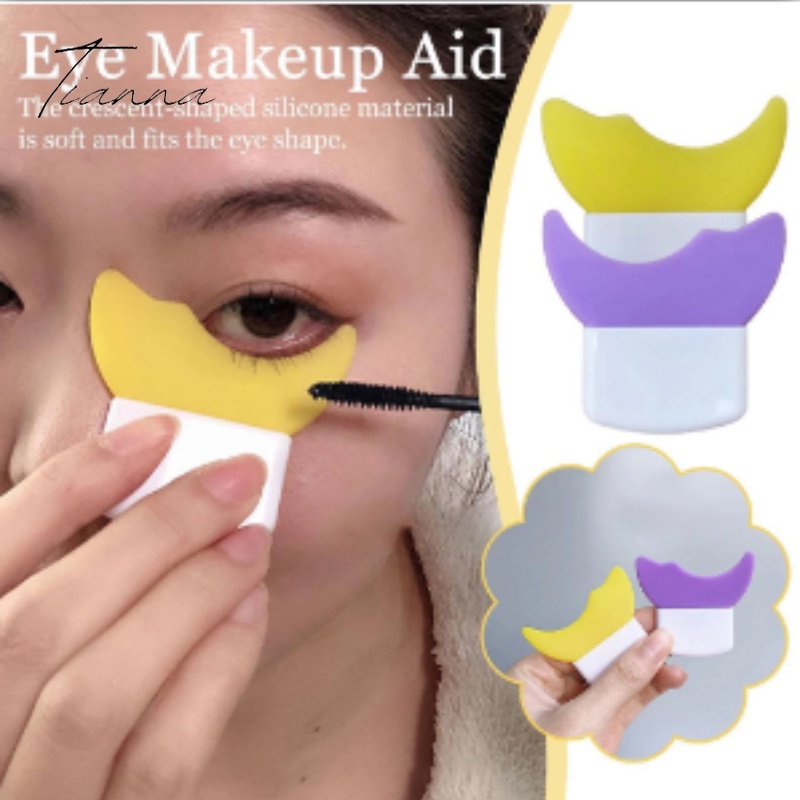 Cor Aleatória Silicone Multifuncional Eye Makeup Auxiliar Guarda Ferramenta/Meninas Professional Eyeliner Maquiagem Stencils/Reutilizável Assistente Mascara Ajuda Para Iniciantes