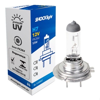LAMPADA HALOGENA STANDART H7 12V 55W SHOCKLIGHT SL-1290007 em Oferta na Shopee