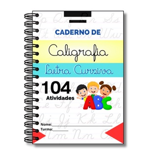 Caderno De Caligrafia Infantil Com 104 Atividades Para Praticar em Oferta na Shopee