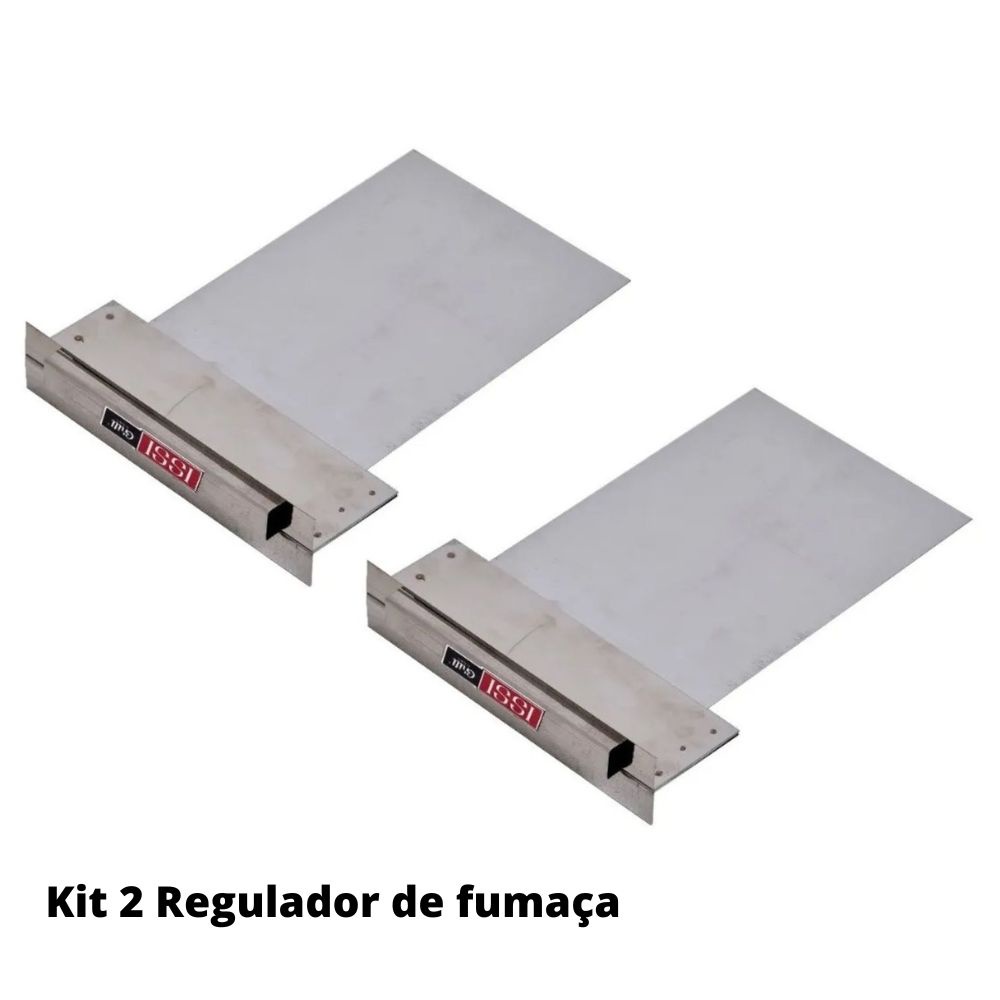 Kit 2 Registro Regulador Fumaça Chaminé Forno Fogão À Lenha Inox Qualidade Premium em Oferta na Shopee