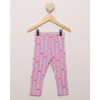 Calça Legging Bebê Estampa Sortidas Rosa Claro
