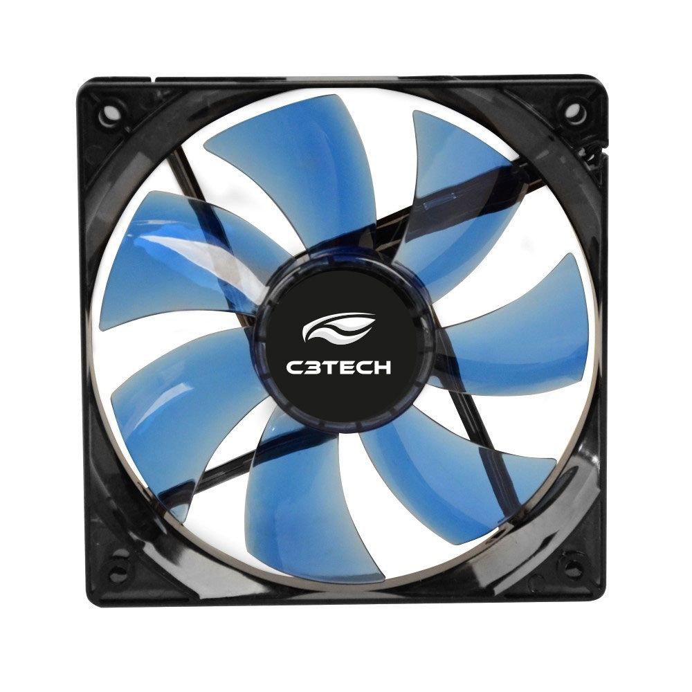Cooler para Gabinete 120X120 LED Azul STORM C3 Tech F7-L100BLSetup Gamer Ventilação PC Informática